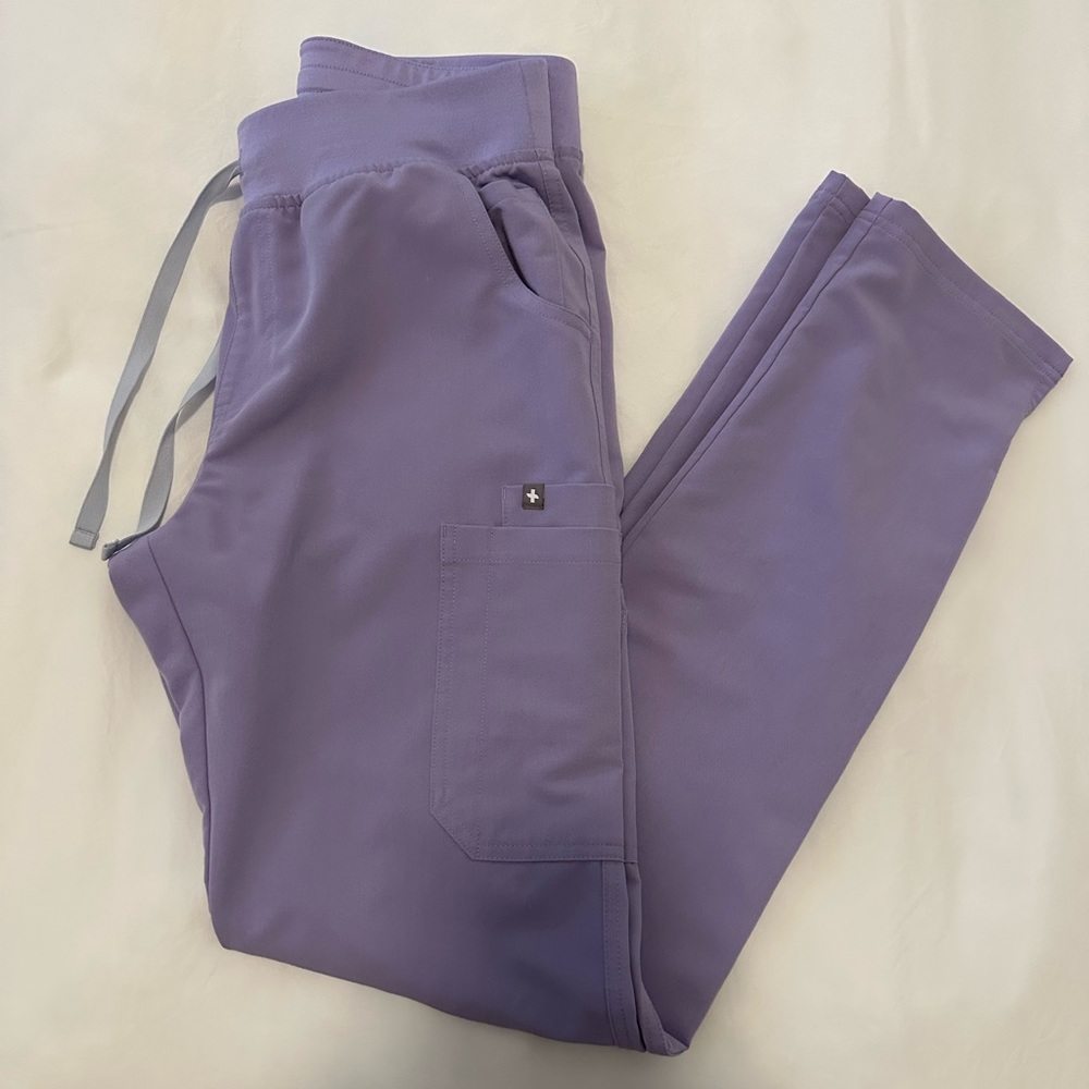 Figs Yola 2.0 Skinny Scrub Pants Lavender Dew
